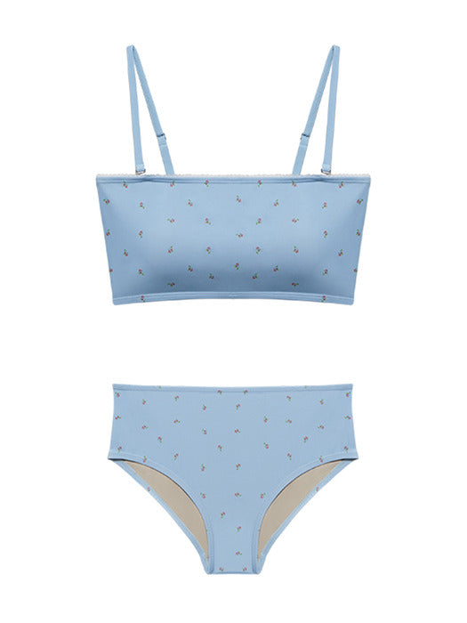 Instantfunk Floral High Brief Bikini - Blue