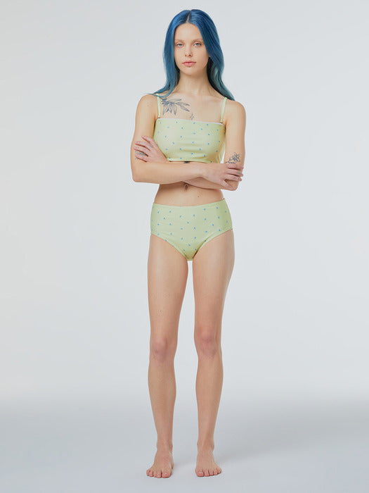 Instantfunk Floral High Brief Bikini - Yellow
