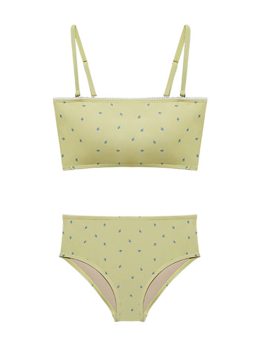 Instantfunk Floral High Brief Bikini - Yellow