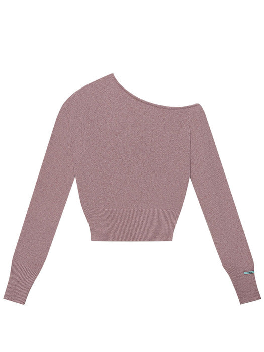[Instantfunk] One-Shoulder Raccoon Knitwear
