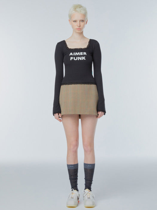 Instantfunk Low-Rise Wool Mini Skirt