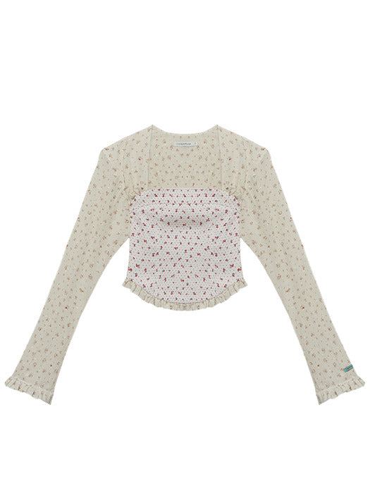 Instantfunk Lace Mix Square Neck Blouse