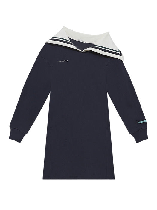 Instantfunk One-Shoulder Sailor Collar Dress
