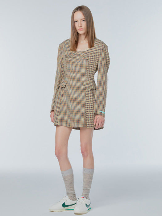 Instantfunk Square Neck Slim Dress