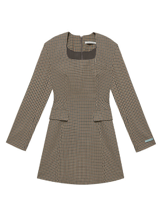 Instantfunk Square Neck Slim Dress