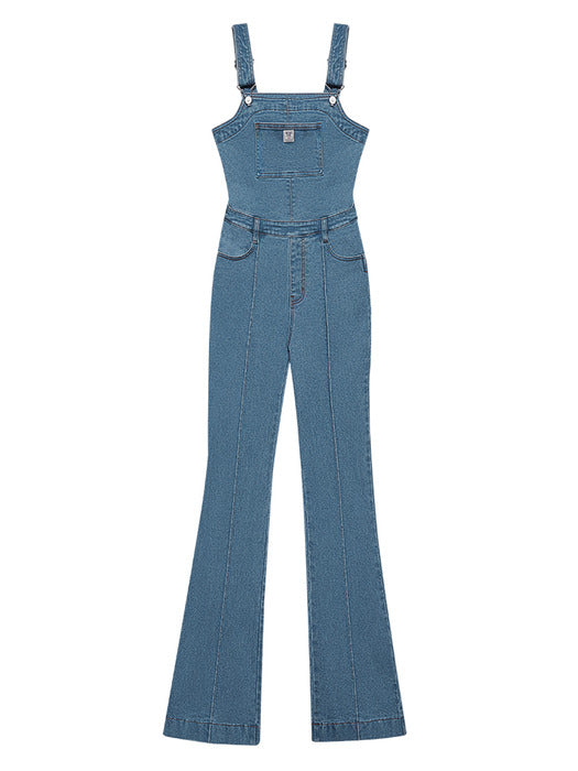 Instantfunk Bootcut Denim Overalls