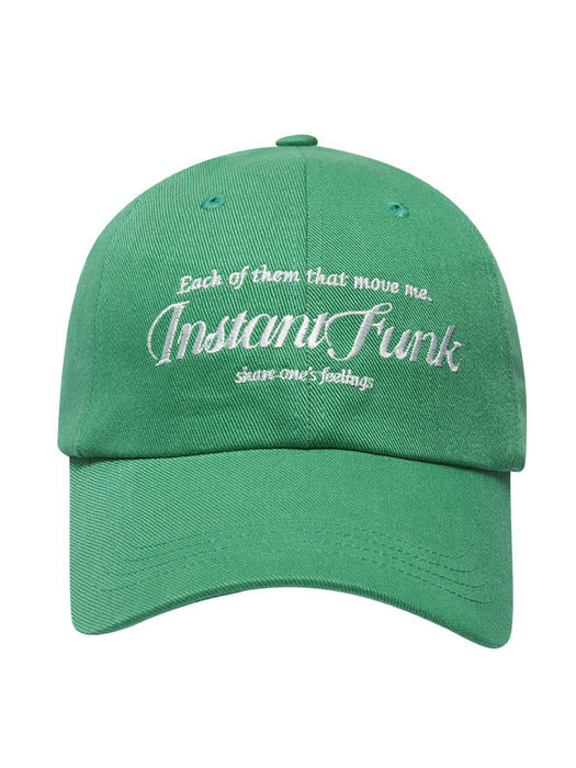 [Instantfunk] Cursive Logo Embroidered Ball Cap