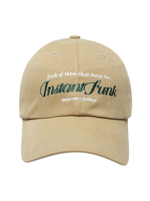 [Instantfunk] Cursive Logo Embroidered Ball Cap