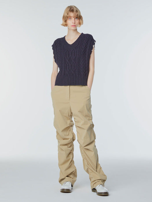 Instantfunk Shirring Cotton Pants