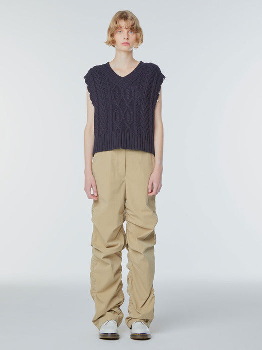 Instantfunk Shirring Cotton Pants