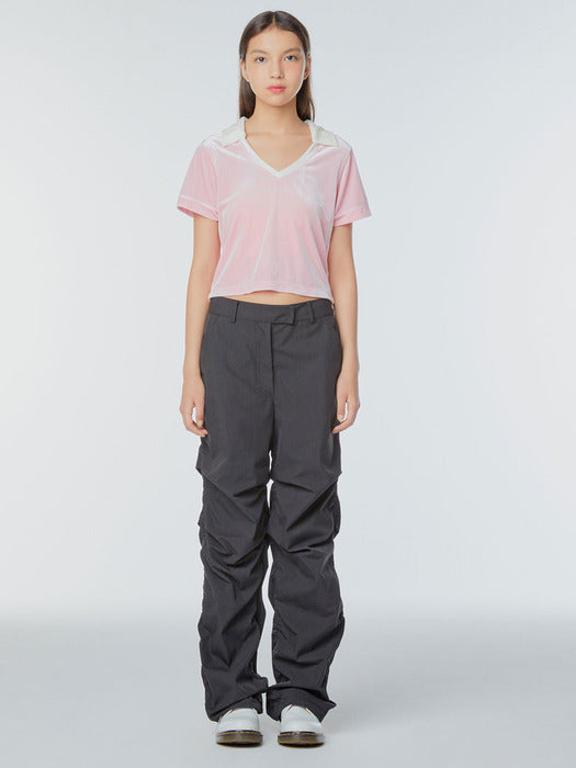Instantfunk Shirring Cotton Pants