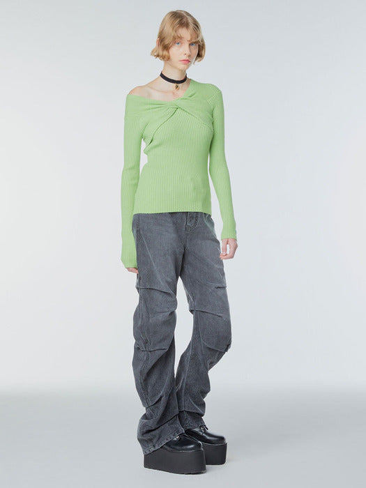 [Instantfunk] Multi-way Drape Knitwear