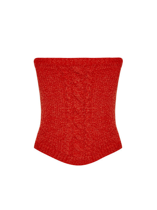 Instantfunk Cable Wool Knitwear Tube Top