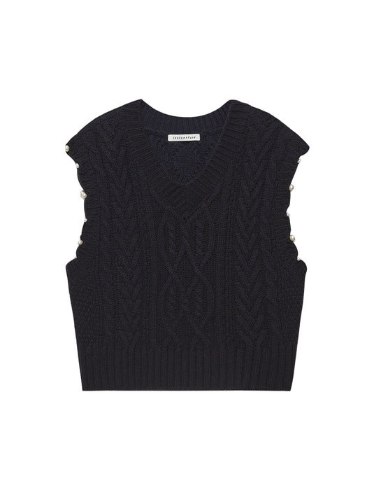 [Instantfunk] Pearl Wool Knitwear Vest