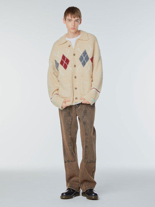Instantfunk Ms Stone-Washed Carpenter Denim Pants