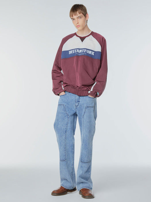 Instantfunk Ms Stone-Washed Carpenter Denim Pants