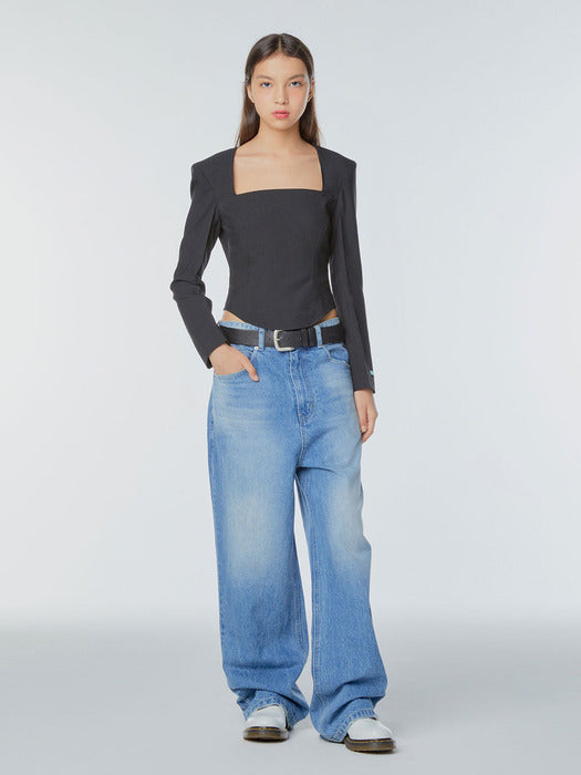 Instantfunk Square Neck Blouse