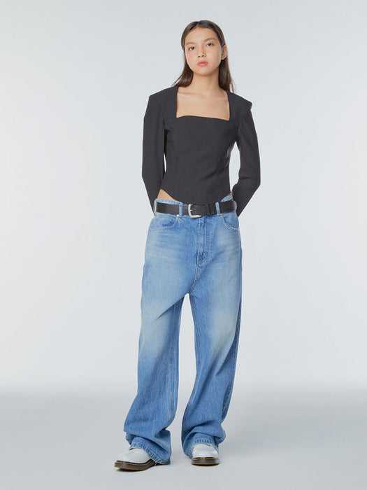 Instantfunk Square Neck Blouse