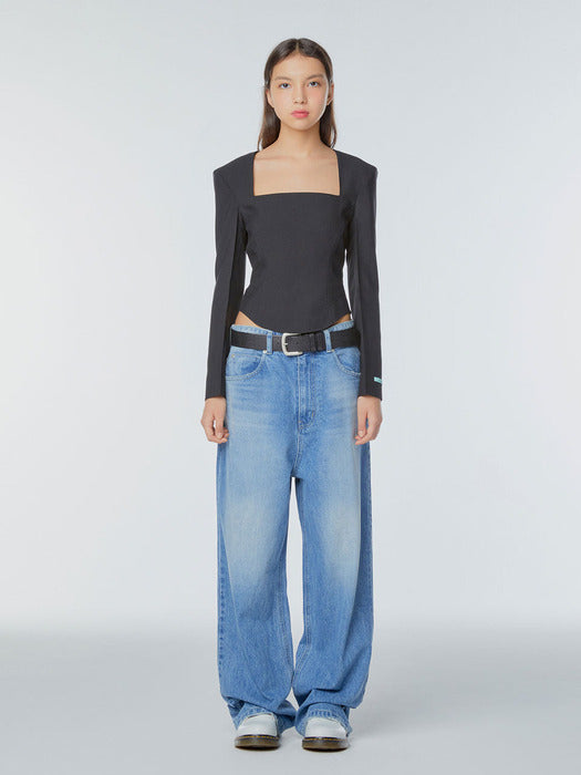 Instantfunk Square Neck Blouse