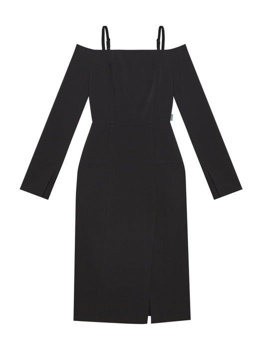 [Instantfunk] Off-Shoulder Slim Long Dress