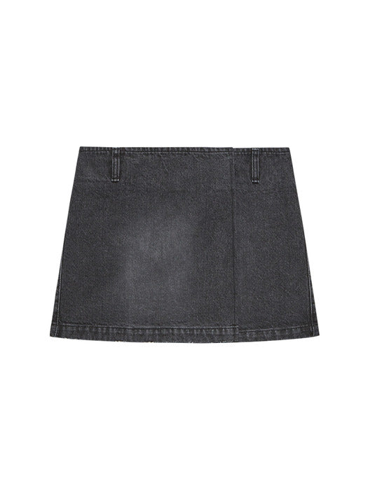 Instantfunk Wrap Mini Denim Skirt