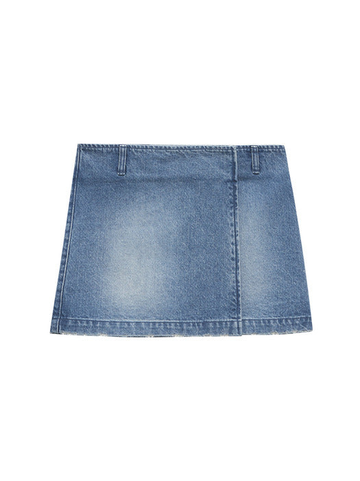 Instantfunk Wrap Mini Denim Skirt