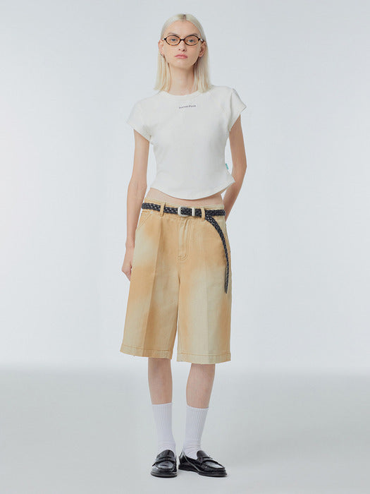 Instantfunk Wide Bermuda Denim Pants