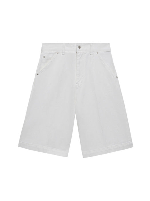 [Instantfunk] Wide Bermuda Denim Pants