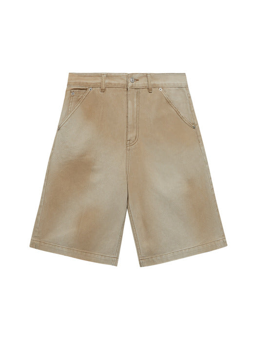 [Instantfunk] Wide Bermuda Denim Pants