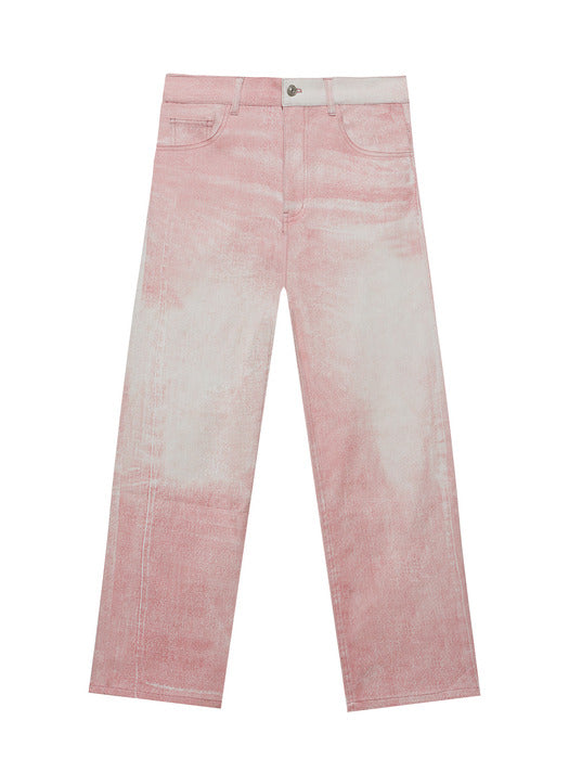 Instantfunk Color Printed Denim Pants