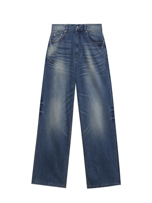 [Instantfunk] Washed Wide Denim Pants