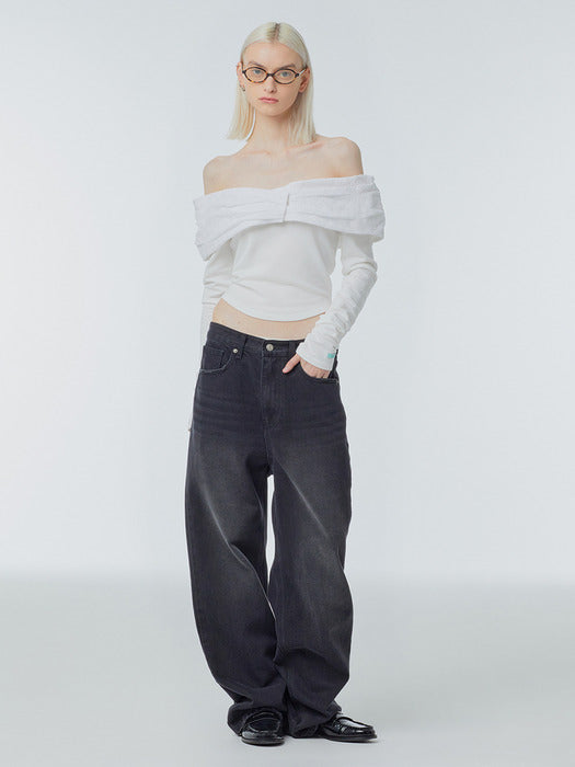 Instantfunk Off-Shoulder Lace Long Sleeve