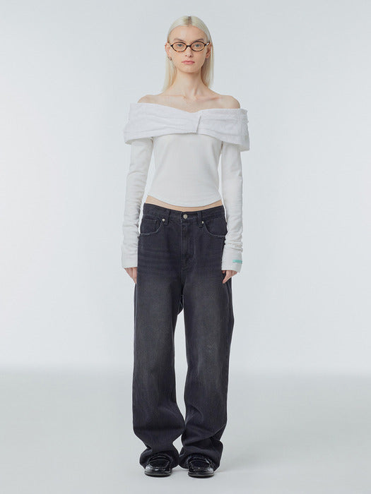Instantfunk Off-Shoulder Lace Long Sleeve