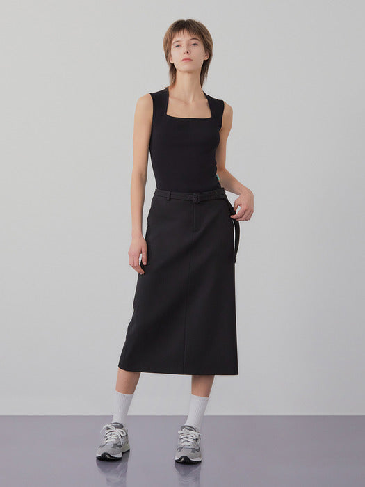 [Instantfunk] Belted Long Skirt