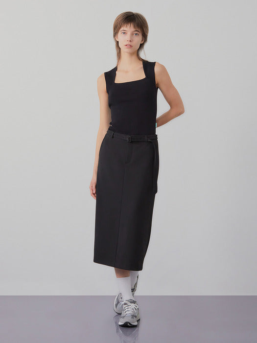 [Instantfunk] Belted Long Skirt