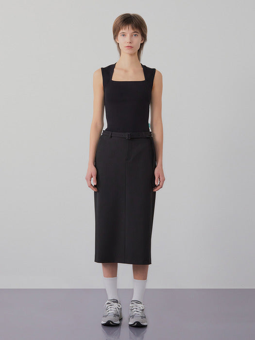 [Instantfunk] Belted Long Skirt