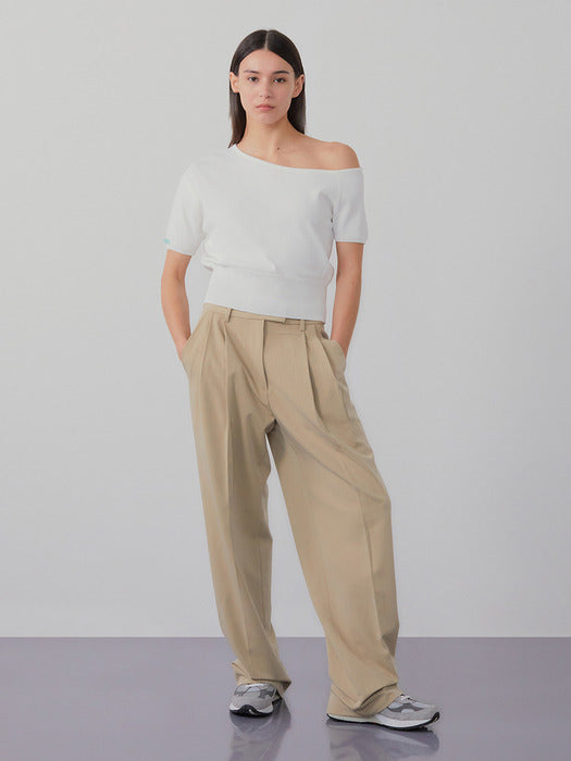 Instantfunk Half Sleeve One-Shoulder Knitwear