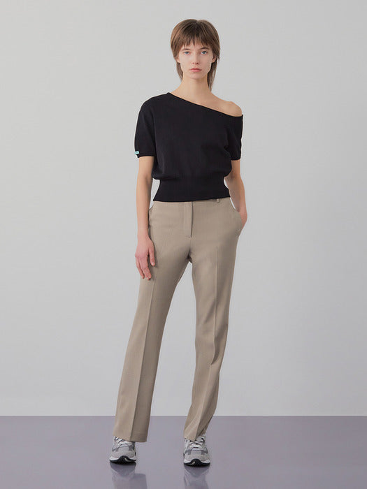 Instantfunk Half Sleeve One-Shoulder Knitwear