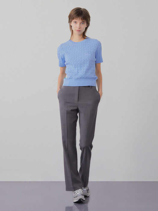 Instantfunk Half Sleeve Cable Knitwear