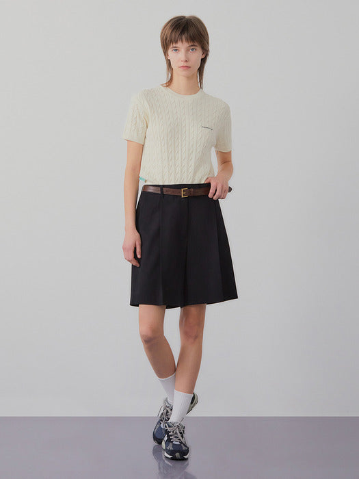 Instantfunk Half Sleeve Cable Knitwear