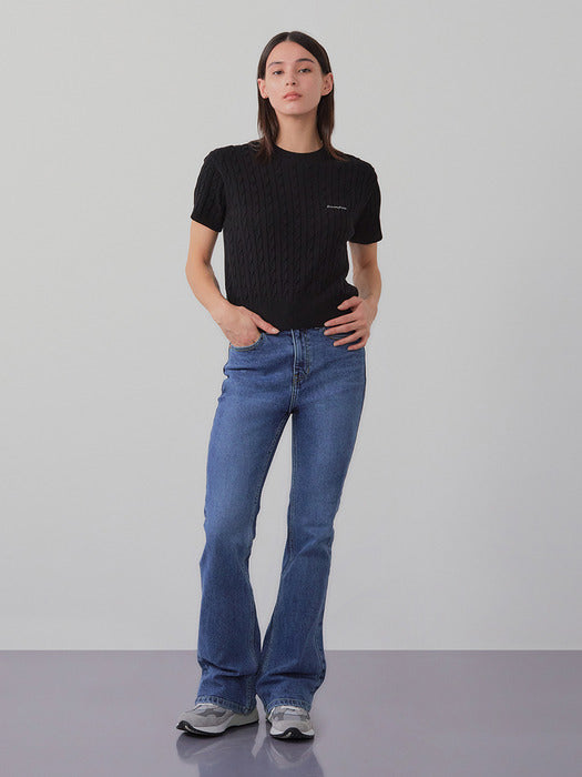 Instantfunk Half Sleeve Cable Knitwear