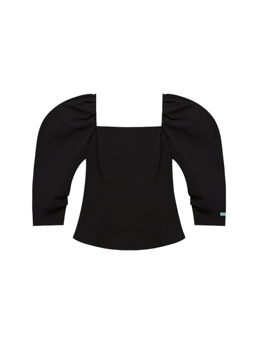 Instantfunk Square Neck Puff Blouse