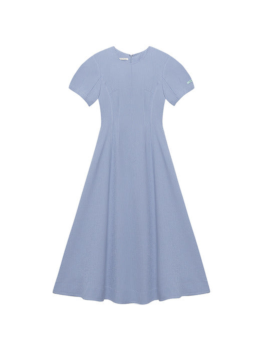 Instantfunk Volume Sleeve Flare Long Dress