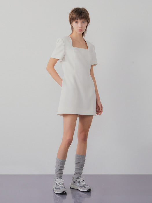 Instantfunk Square Neck Classic Mini Dress