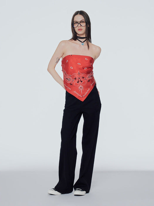 [Instantfunk] Paisley Silk Scarf Top