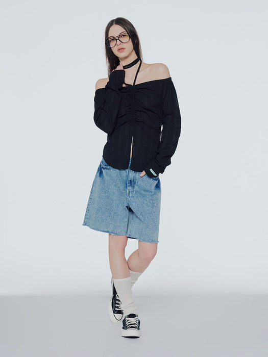 Instantfunk Destroyed Bermuda Denim Pants