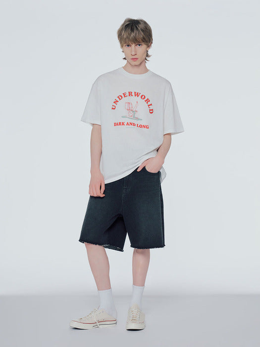 Instantfunk Destroyed Bermuda Denim Pants