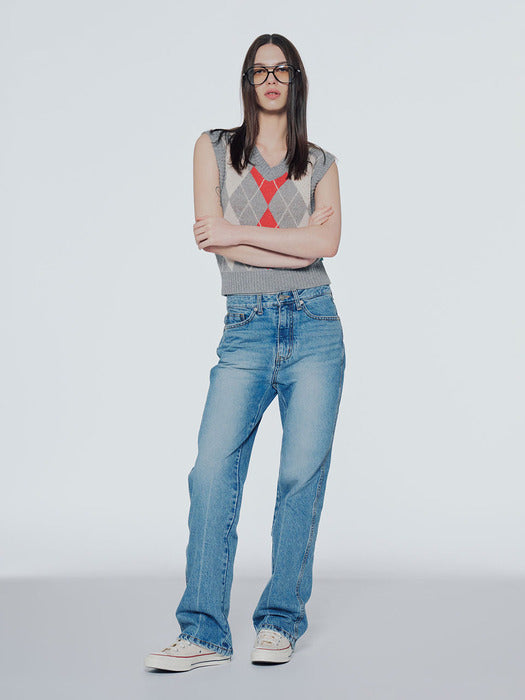 Instantfunk Argyle Knitwear Vest