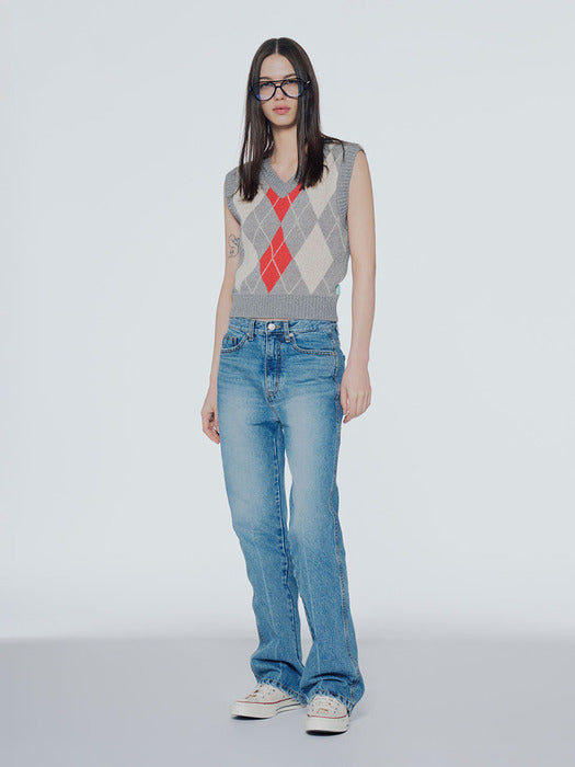 Instantfunk Argyle Knitwear Vest