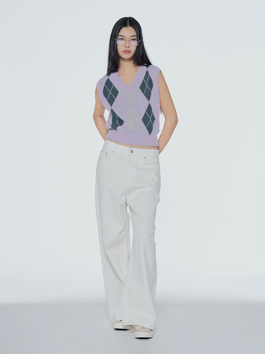 Instantfunk Argyle Knitwear Vest